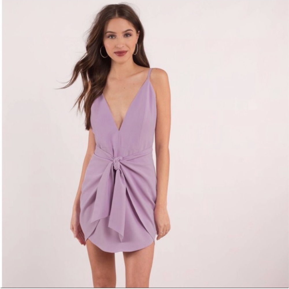 Lavender Wrap Front dress